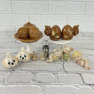 Vintage Collection of Salt and‎ Pepper Shakers l Toothpick Holder